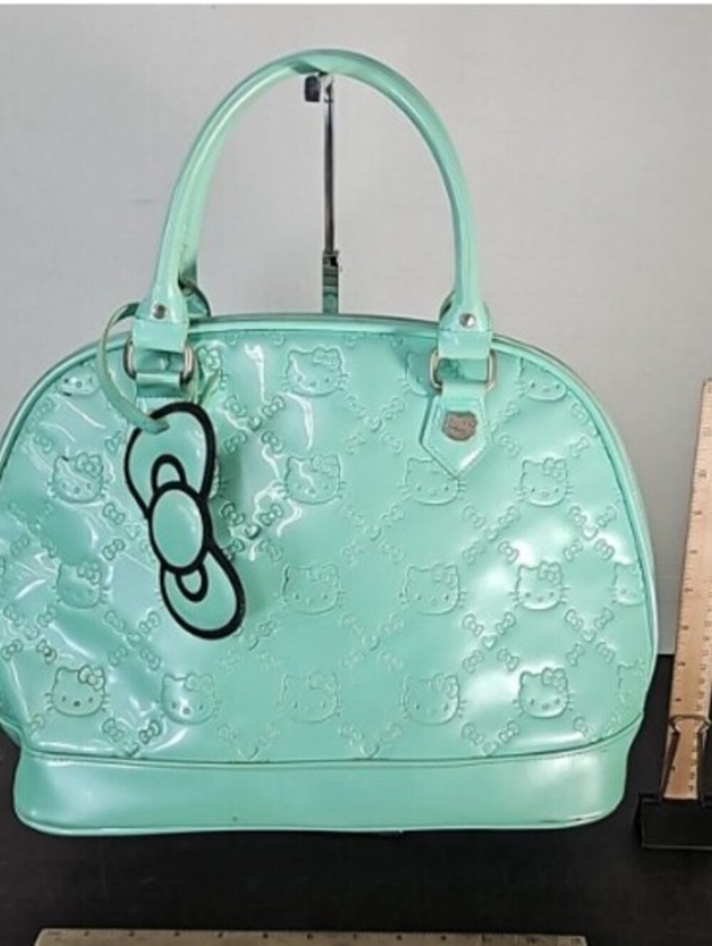 Hello Kitty Mint Green Patent Leather Handbag with Charm